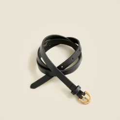 Skinny Italian leather belt