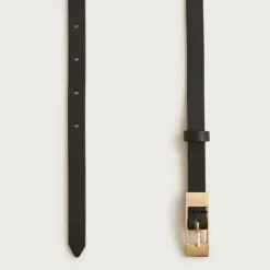 Skinny Italian leather belt