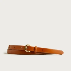 Skinny Italian leather belt