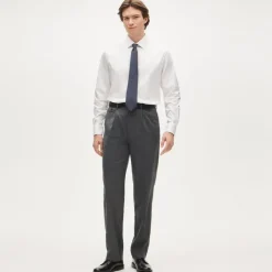 Slim Bowery performance stretch dress shirt with spread collar
