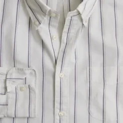 Slim Broken-in organic cotton oxford shirt
