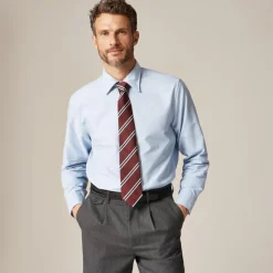 Slim Portuguese cotton oxford dress shirt