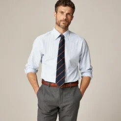 Slim Portuguese cotton oxford dress shirt