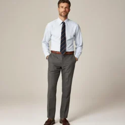 Slim Portuguese cotton oxford dress shirt