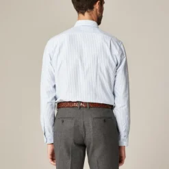 Slim Portuguese cotton oxford dress shirt