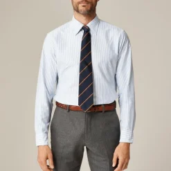 Slim Portuguese cotton oxford dress shirt