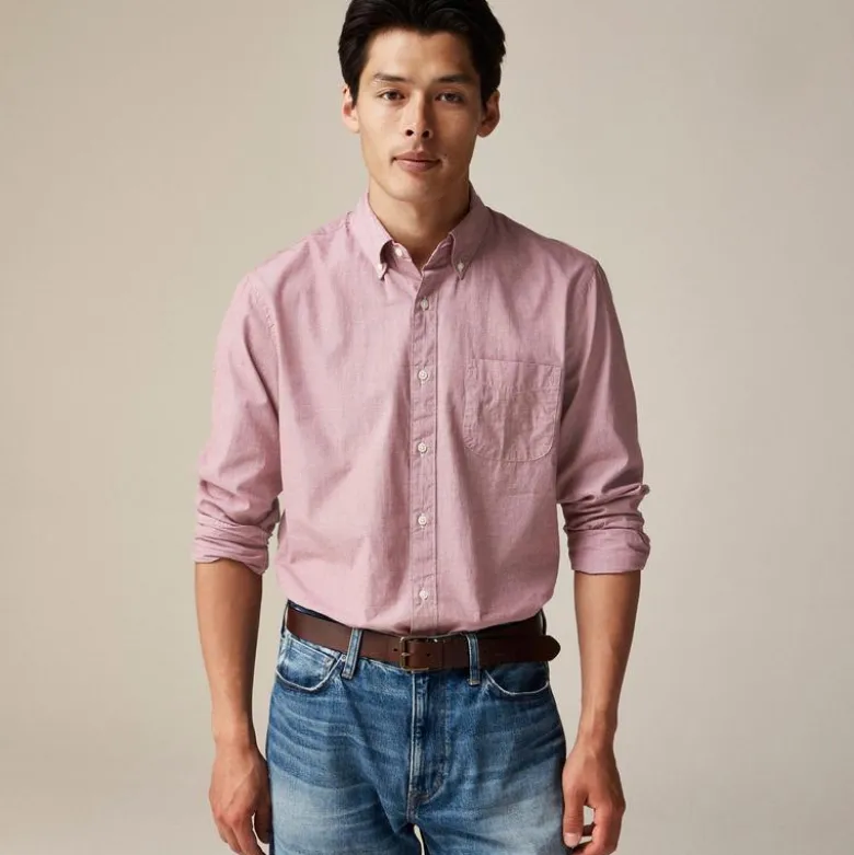 Slim Secret Wash cotton poplin shirt