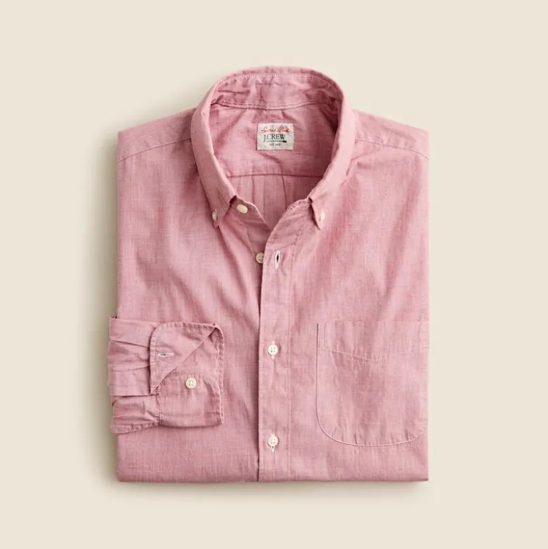 Slim Secret Wash cotton poplin shirt