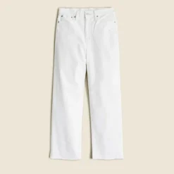 Slim wide-leg jean in white wash