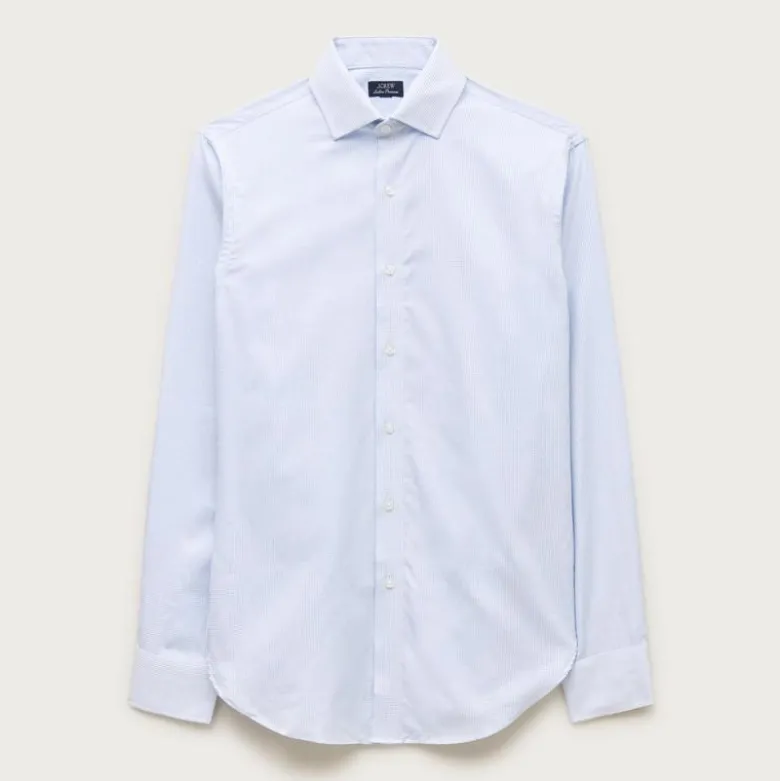 Slim-fit Ludlow Premium fine cotton dress shirt in dobby