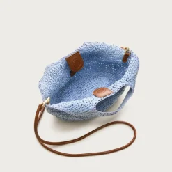 Small handknotted straw tote