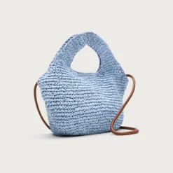 Small handknotted straw tote