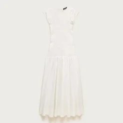 Smocked dress in cotton poplin