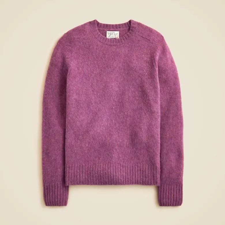 Soft-washed wool saddle-sleeve sweater