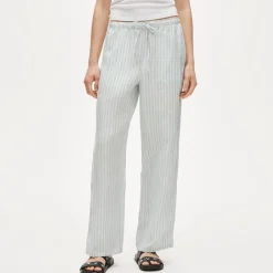 Soleil pant in striped linen