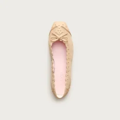 Sophie ballet flats in studded suede and Italian leather
