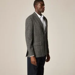 Sportcoat in broken herringbone English wool