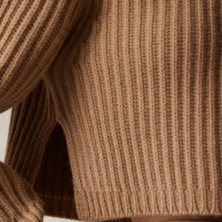 Spring Street cropped ribbed cashmere crewneck sweater