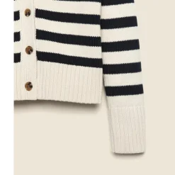 State of Cotton NYC Peyton striped cardigan sweater