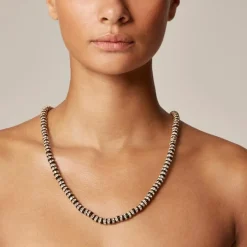 Striped crystal necklace
