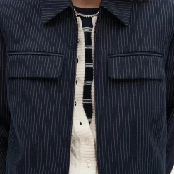 Structured jacket in Italian studio wool blend