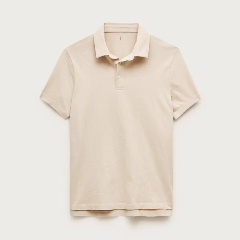 Sueded cotton polo shirt