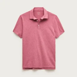 Sueded cotton polo shirt