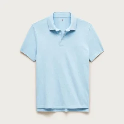 Sueded cotton polo shirt