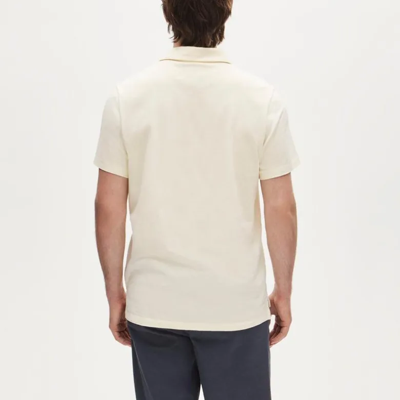 Sueded cotton polo shirt