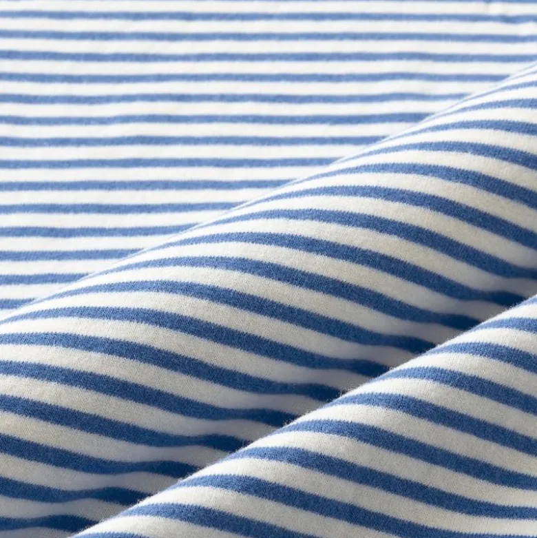 Sueded cotton polo shirt in stripe