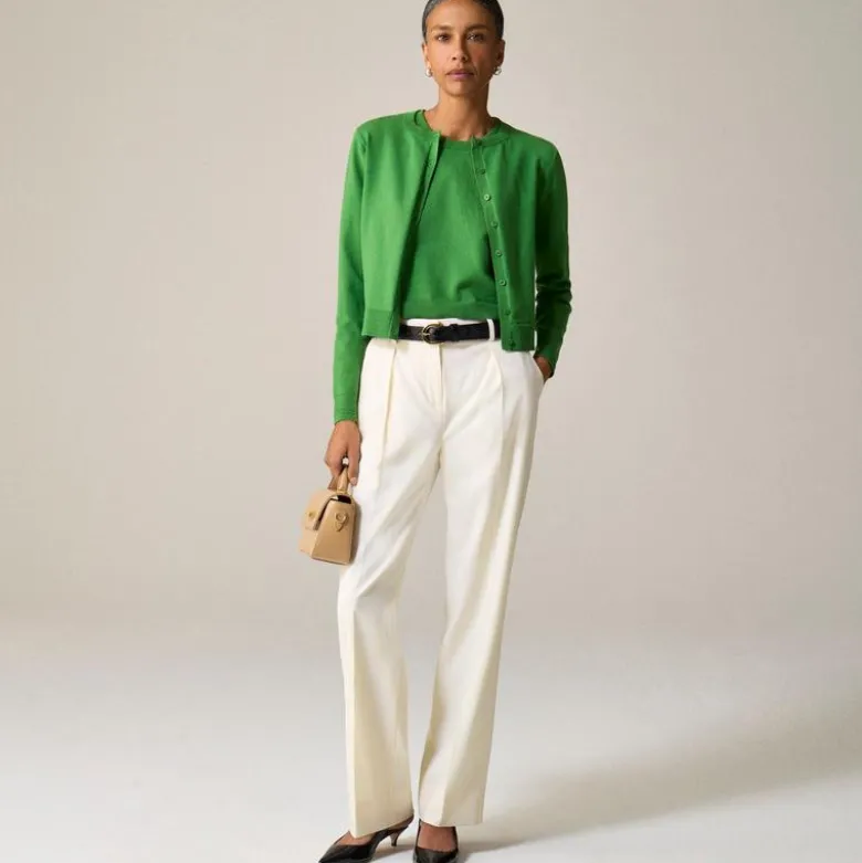 Sweater shell in premium ultra-fine cotton blend