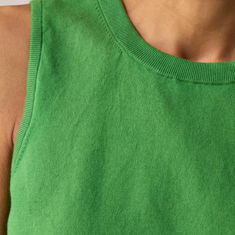 Sweater shell in premium ultra-fine cotton blend