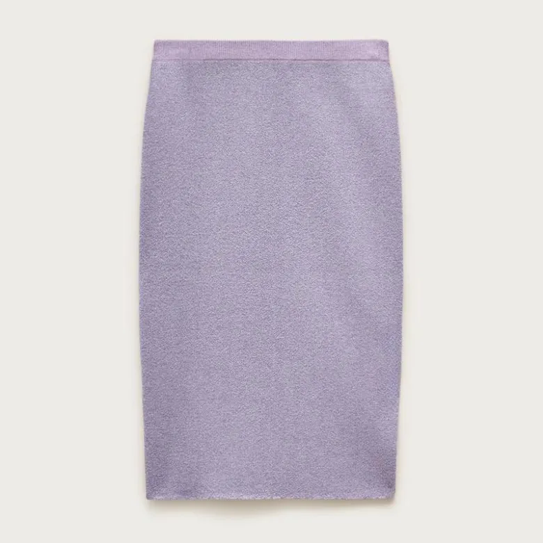 Sweater-skirt with Lurex® metallic threads