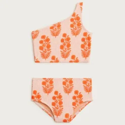 SZ Blockprints™ X Crewcuts one-shoulder two-piece swimsuit