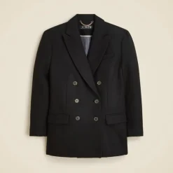 Tailored peacoat in Italian wool-blend melton