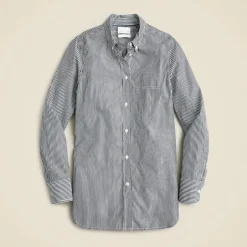 Tall classic-fit washed cotton poplin shirt in stripe