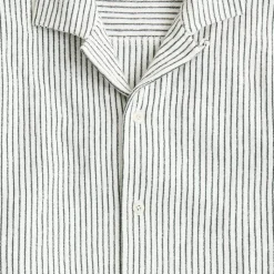 Textured camp-collar knit shirt in stripe