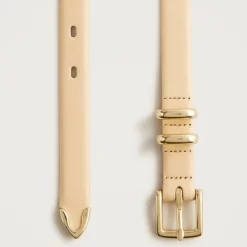 Thin leather belt
