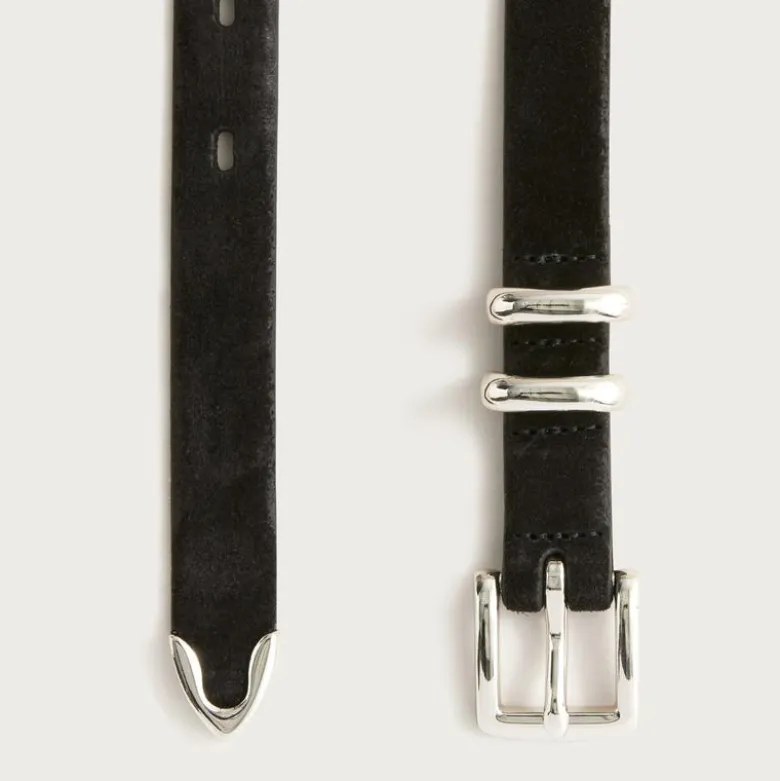 Thin suede belt