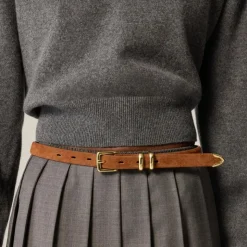 Thin suede belt