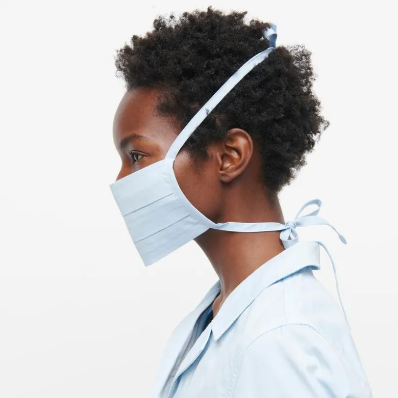 Three-pack nonmedical tie-back face masks