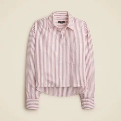 Étienne cropped button-up shirt in stripe