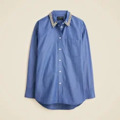 Étienne oversized shirt in embellished lightweight oxford