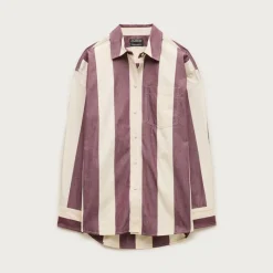 Étienne oversized shirt in striped cotton poplin