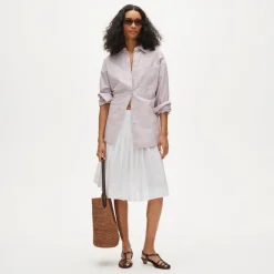Étienne oversized shirt in striped cotton poplin