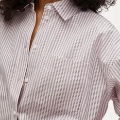 Étienne oversized shirt in striped cotton poplin