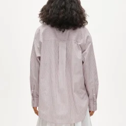 Étienne oversized shirt in striped cotton poplin