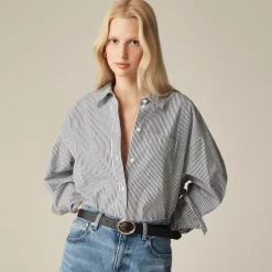 Étienne oversized shirt in striped lightweight oxford