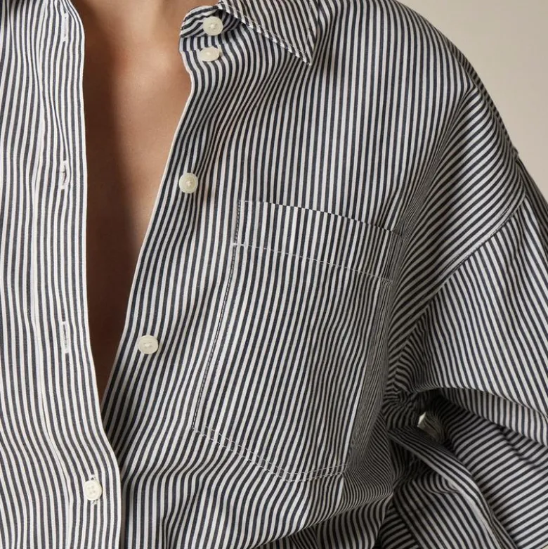 Étienne oversized shirt in striped lightweight oxford