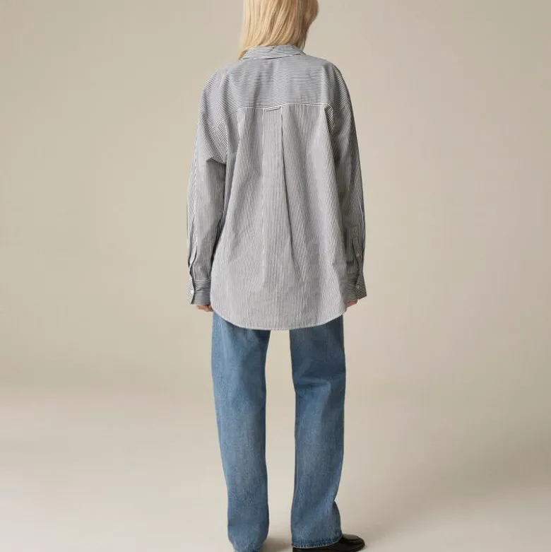 Étienne oversized shirt in striped lightweight oxford